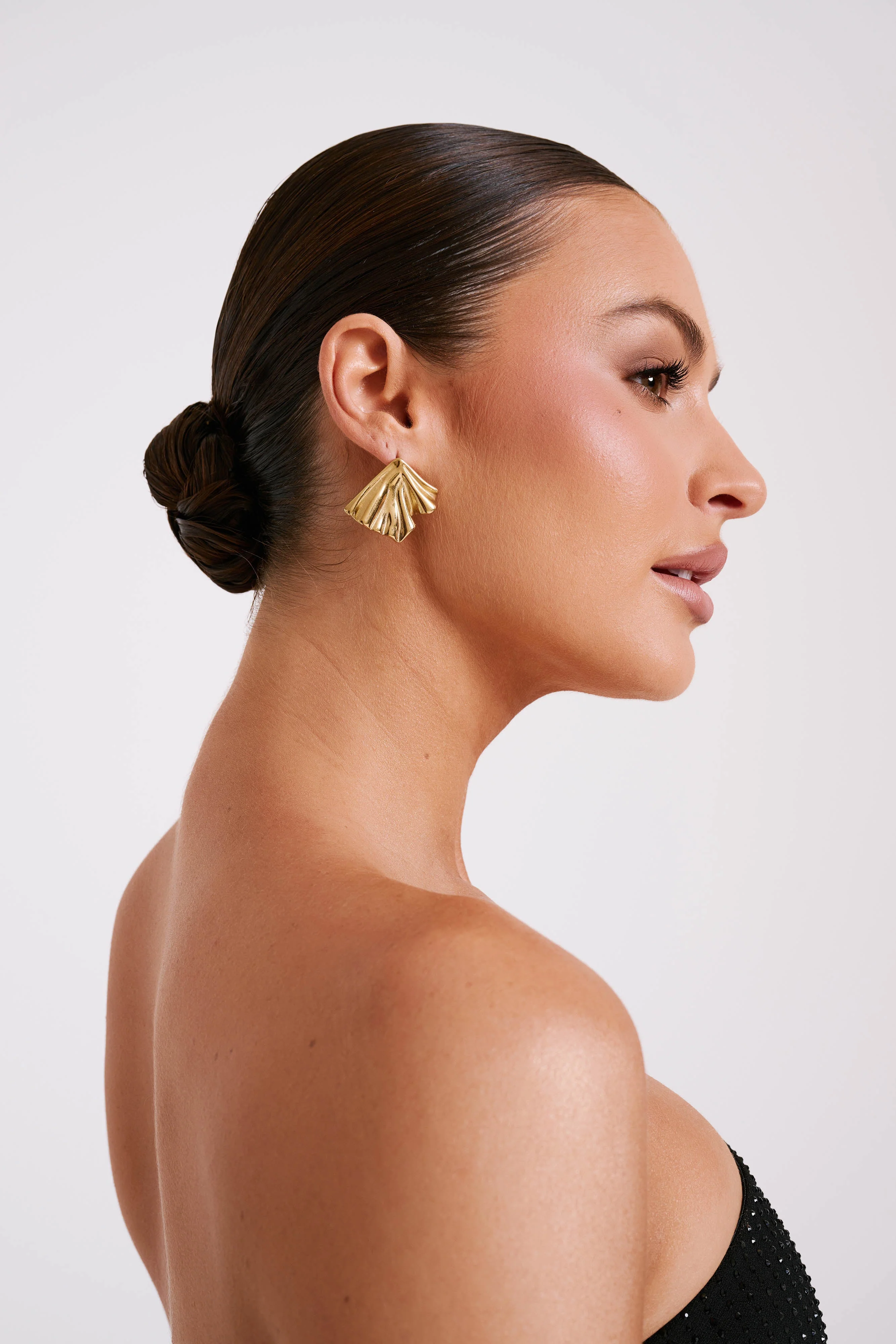 Willa Draped Earrings - Gold - Image 6