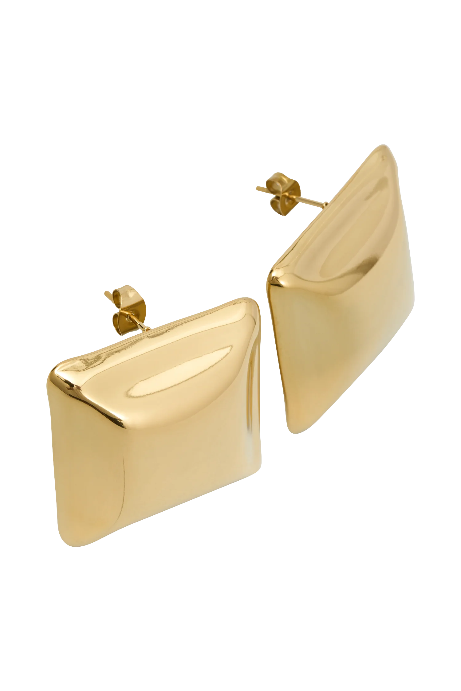 Wilma Square Earrings - Gold - Image 7