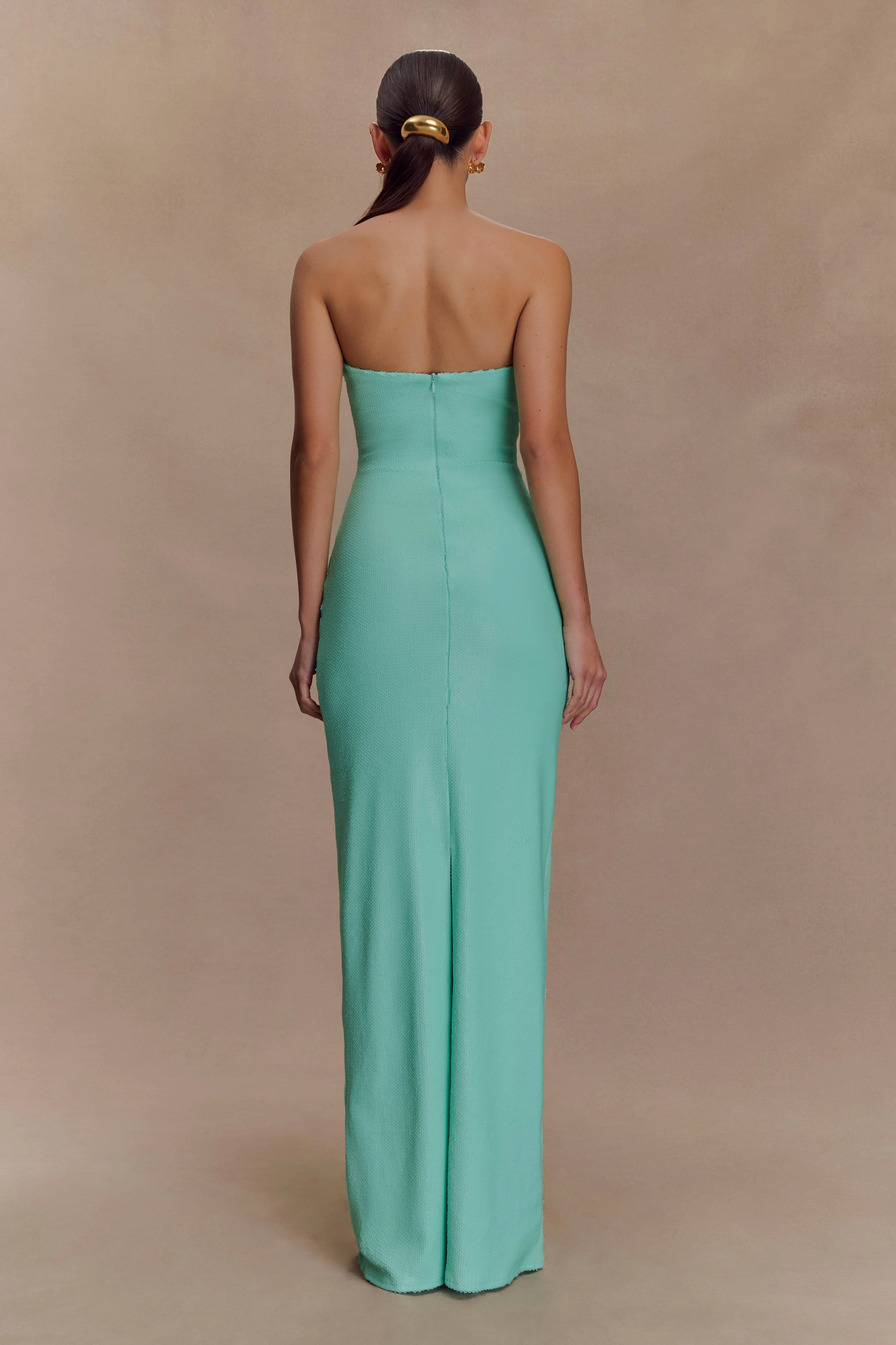 Winston Strapless Sequin Maxi Dress - Lagoon - Image 2