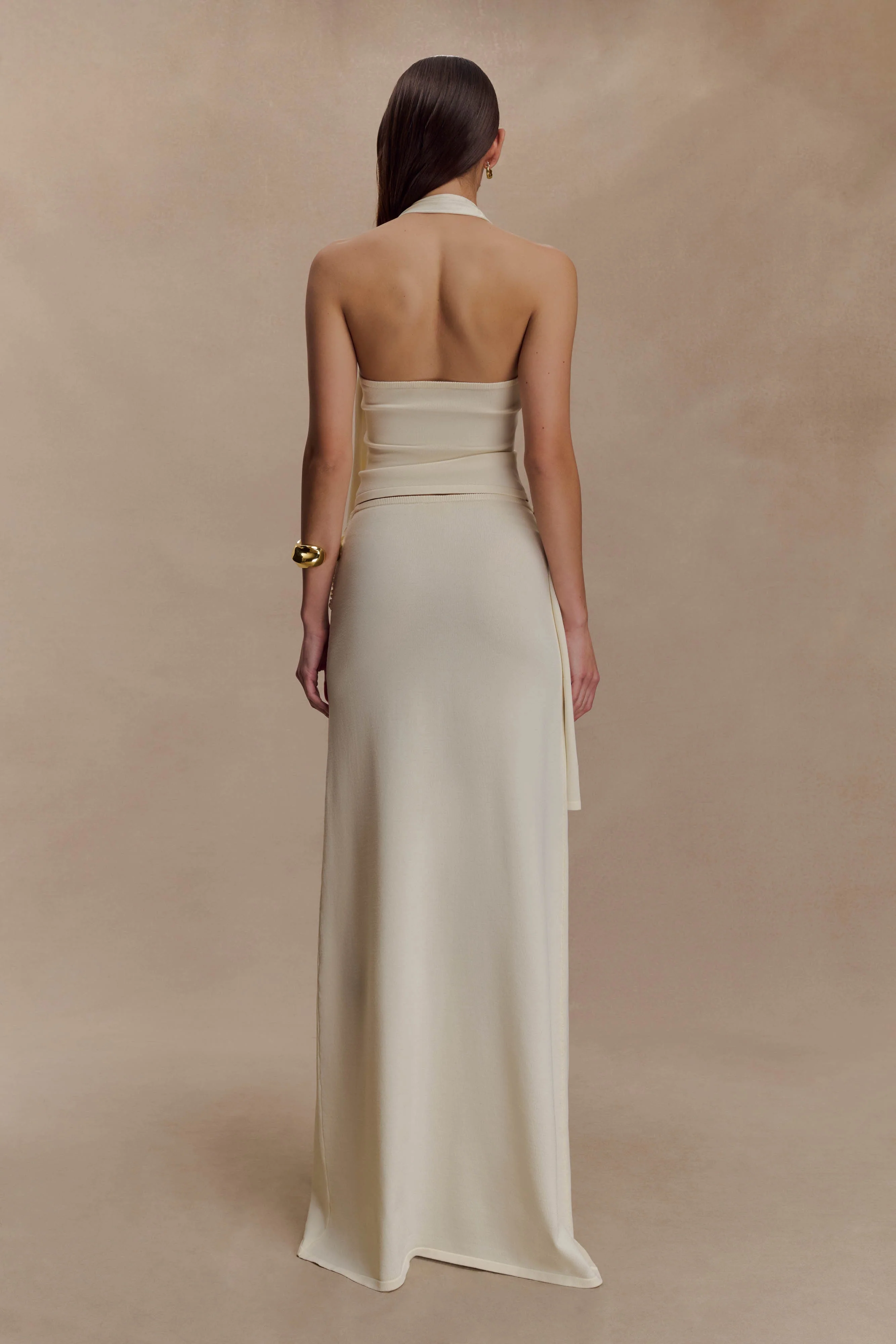 Xanthia Knit Halter Top - Ivory - Image 5