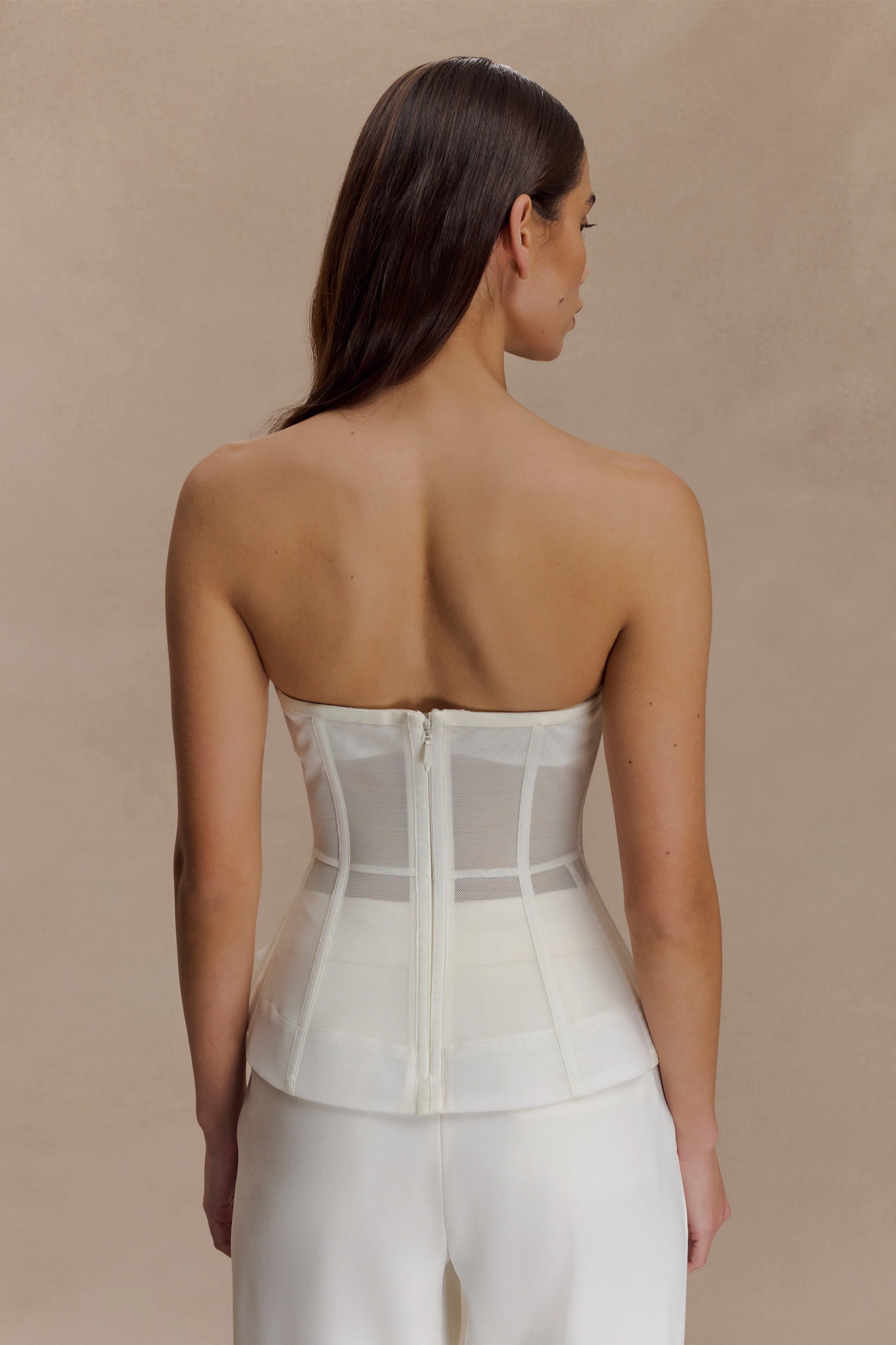 Zoe Structured Corset - White - Image 6