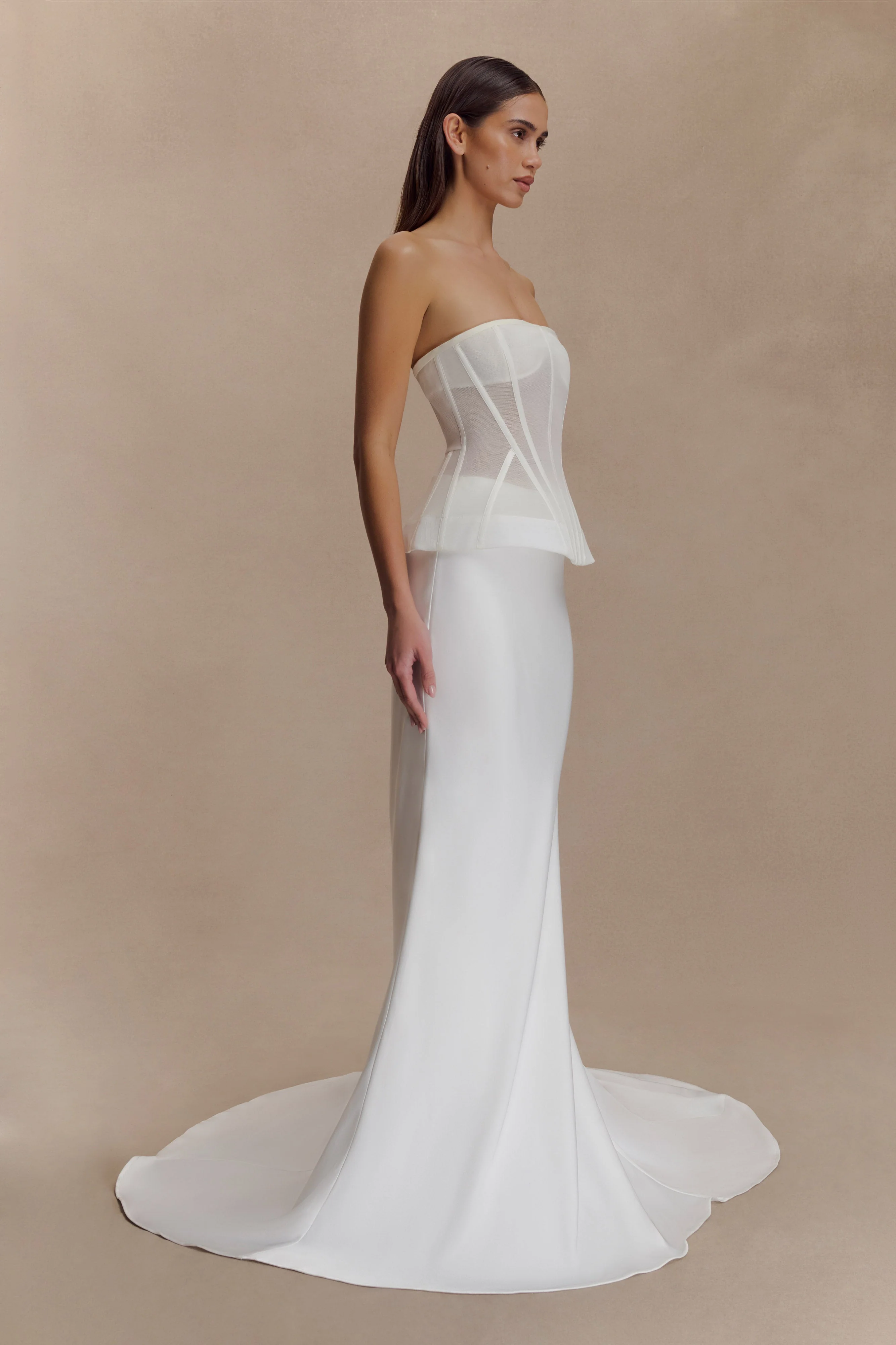 Zoe Structured Corset - White - Image 7