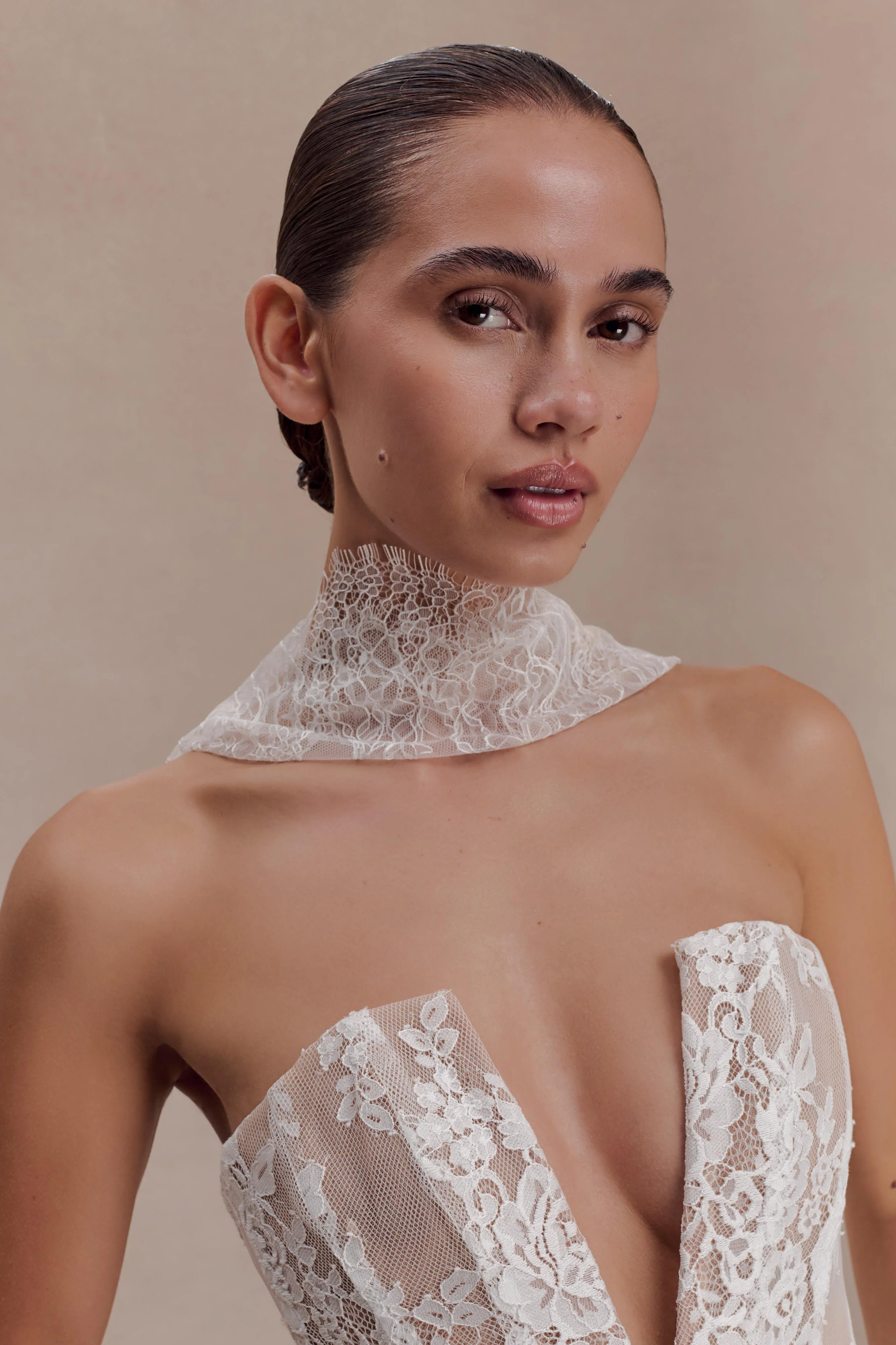 Zoey Lace Scarf - Ivory - Image 7